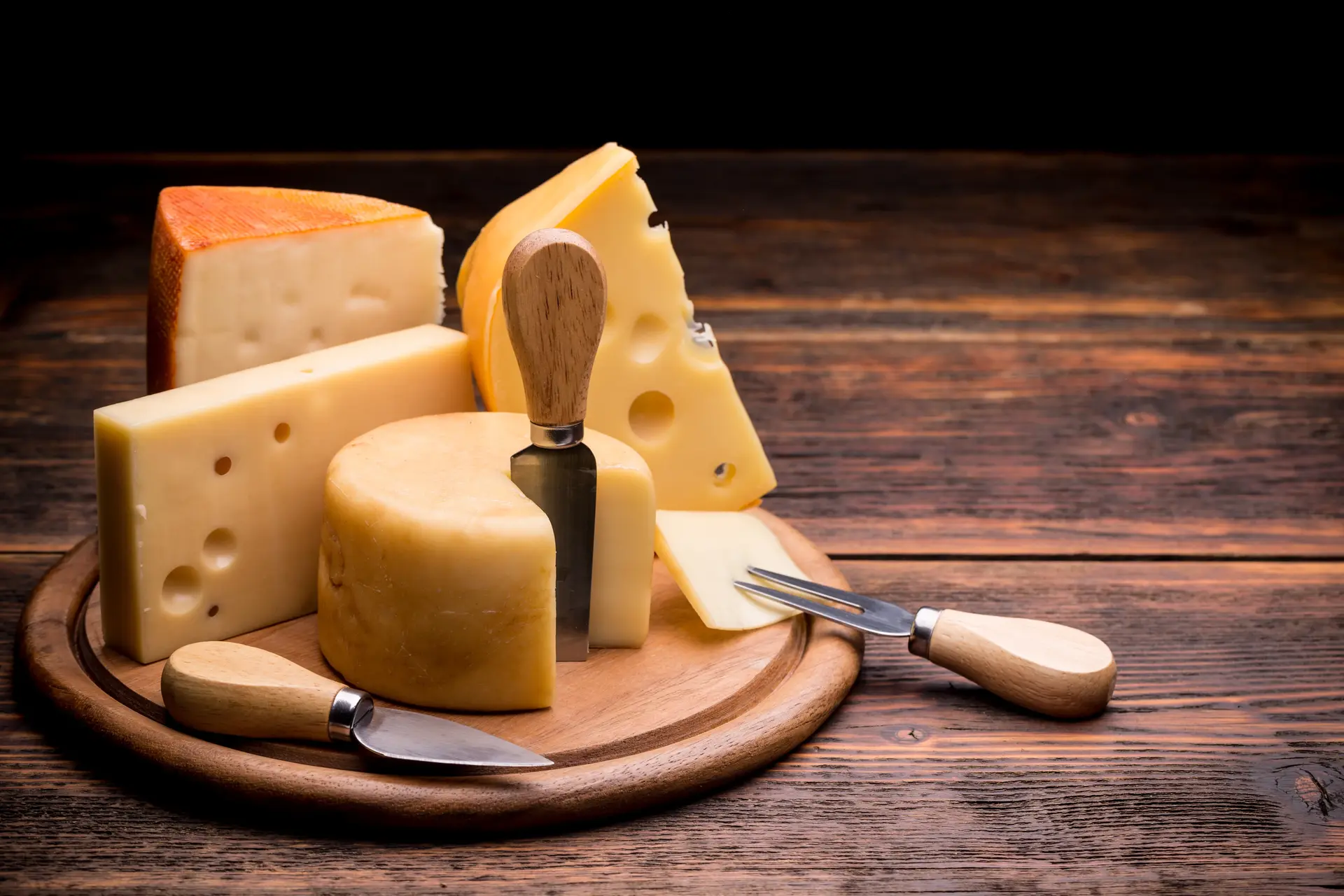 Selection of cheeses